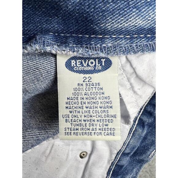NWT Revolt Blue Denim Jeans Fit & Flare Womens Size 22 100% Cotton Deadstock - Picture 6 of 14